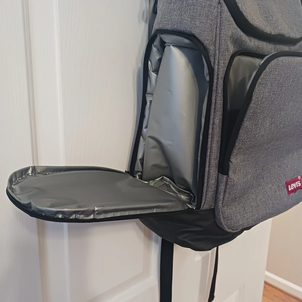 Levi's Black and Gray Men's Backpack